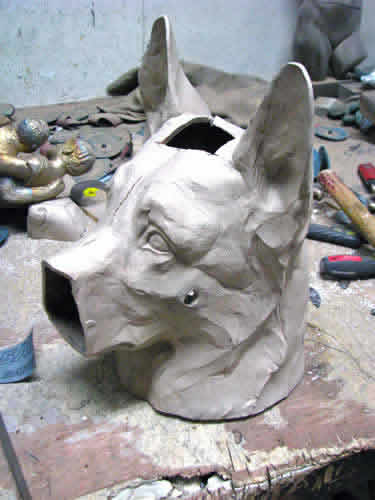 K9 Memorial - bronze head section